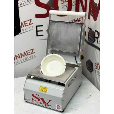 Sönmez Vakum 20 Cm Yuvarlak Karton Tabak Kapatma Makinesi Salata Makarna Paketleme Makinesi Sönmez Vakum 20 Cm Yuvarlak Karton Tabak Kapatma Makinesi Salata Makarna Paketleme Makinesi