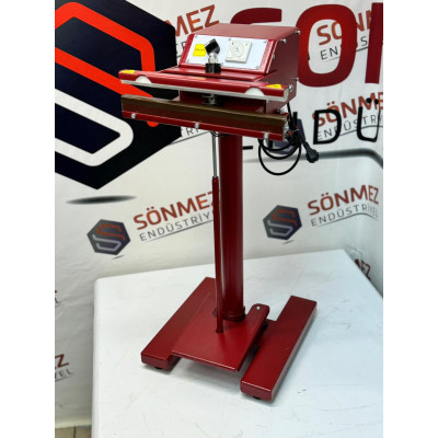 Sönmez Vakum Pedallı 35 Cm Pro Naylon Poşet Yapıştırma Makinesi Yerli Üretim Red
