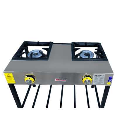 İnoxmaster 2'li Lokanta Ocağı Yüksek Ayak Ce Belgeli Lpg li Tüplü