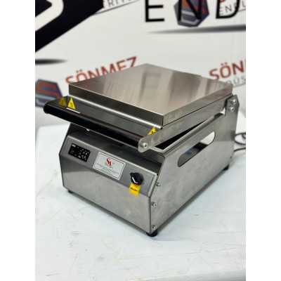 Sönmez Vakum 4 Bölmeli Paslanmaz Manuel Kase Kapatma Makinesi