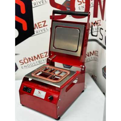 Sönmez Manuel 6 Bölmeli Kahvaltı Tabağı Kapatma Makinesi Red Sönmez Manuel 6 Bölmeli Kahvaltı Tabağı Kapatma Makinesi Red