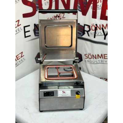 Sönmez Vakum 2 Bölmeli Paslanmaz Manuel Kase Kapatma Makinesi