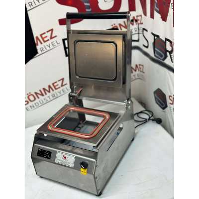 Sönmez Vakum 1 Bölmeli Paslanmaz Manuel Kase Kapatma Makinesi