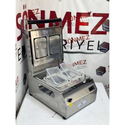 Sönmez Vakum 190*144 Çiftli Tabak Kapatma Makinesi Kase Kapatma Makinası