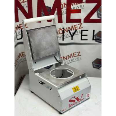 Sönmez Vakum 20 Cm Yuvarlak Karton Tabak Kapatma Makinesi Salata Makarna Paketleme Makinesi Sönmez Vakum 20 Cm Yuvarlak Karton Tabak Kapatma Makinesi Salata Makarna Paketleme Makinesi