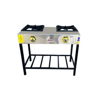 İnoxmaster 2'li Lokanta Ocağı Yüksek Ayak Ce Belgeli Lpg li Tüplü