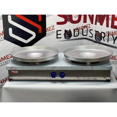 Paslanmaz Çiftli Tantuni Ocağı 60*120 Cm Özel Üretim Tepsi Dahil Özel