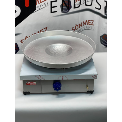Paslanmaz Tantuni Ocağı 50*50 Cm Tepsi Dahil - Doğal Gazlı