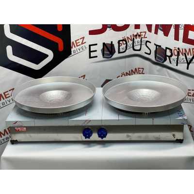 Paslanmaz Çiftli Tantuni Ocağı 50*110 Cm DOĞALGAZLI Özel Üretim Tepsi Dahil Özel