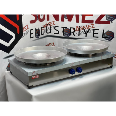 Paslanmaz Çiftli Tantuni Ocağı LPGli 50*110 Cm Özel Üretim Tepsi Dahil Özel