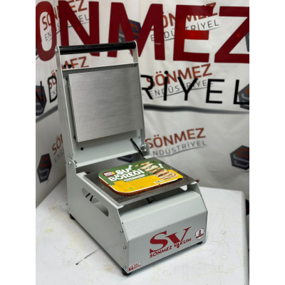 Sönmez Vakum Karton Tabak Yapıştırma Makinesi Su Böreği Döner Paketleme Makinası