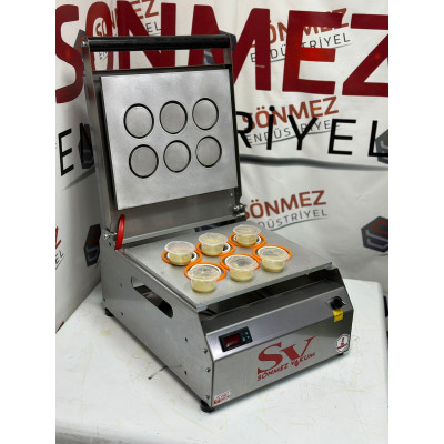 Sönmez Vakum 70 Mm Sos Kabı Yapıştırma Kapatma Makinesi Dürüm Sosu Paketleme Makinası