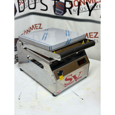 Sönmez Vakum Ft54 Çiftli Tabak Kapatma Makinesi Tabak Yapıştırma Makinesi