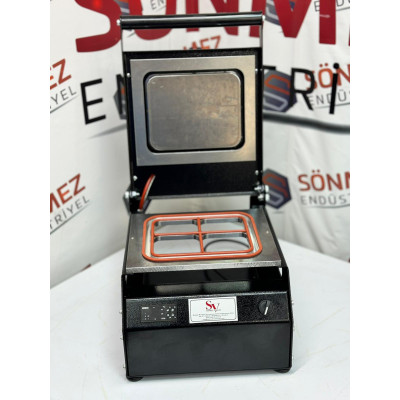 Sönmez Manuel Kase Kapatma 4 Gözlu Tabak Kapatma Makinesi Black