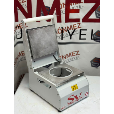 Sönmez Vakum 20 Cm Yuvarlak Karton Tabak Kapatma Makinesi Salata Makarna Paketleme Makinesi Sönmez Vakum 20 Cm Yuvarlak Karton Tabak Kapatma Makinesi Salata Makarna Paketleme Makinesi