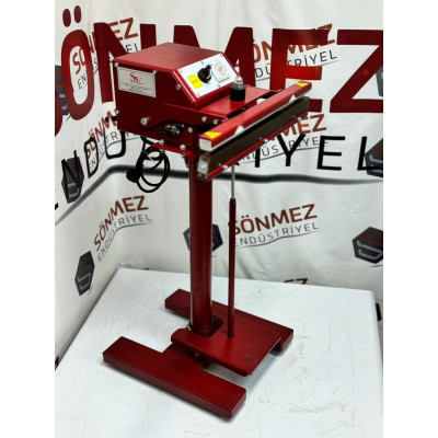 Sönmez Vakum Pedallı 45 Cm Pro Naylon Poşet Yapıştırma Makinesi Yerli Üretim Red