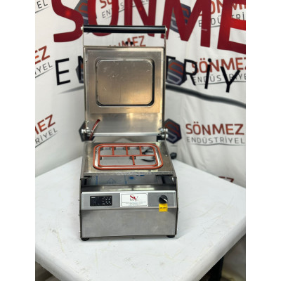 Sönmez Vakum 6 Bölmeli Paslanmaz Manuel Kase Kapatma Makinesi