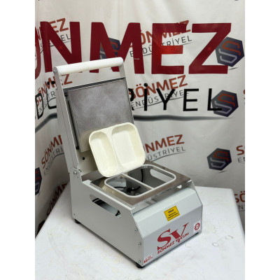 Sönmez Vakum 2 Bölme Karton Tabak Kapatma Yapıştırma Makinesi