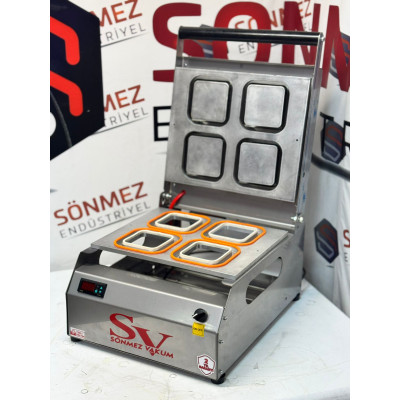 Sönmez Vakum 110*110 Kare Tatlı Tabağı Kapatma Makinesi