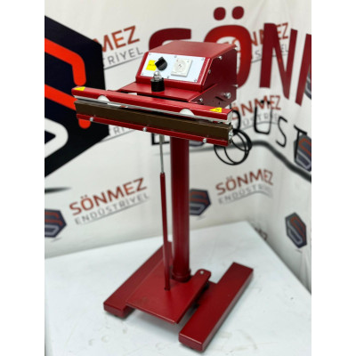 Sönmez Vakum Pedallı 45 Cm Pro Naylon Poşet Yapıştırma Makinesi Yerli Üretim Red