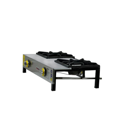 İnoxmaster 2'li Lokanta Ocağı Kısa Ayak Ce Belgeli Doğalgazlı