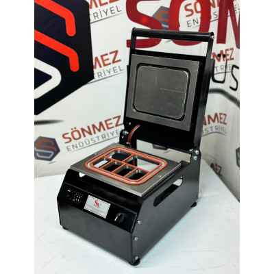 Sönmez Manuel 6 Bölmeli Kahvaltı Tabağı Kapatma Makinesi Black Sönmez Manuel 6 Bölmeli Kahvaltı Tabağı Kapatma Makinesi Black