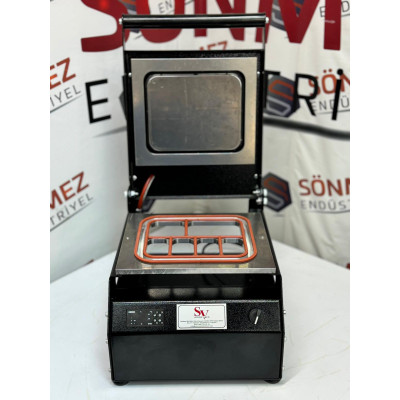 Sönmez Manuel 6 Bölmeli Kahvaltı Tabağı Kapatma Makinesi Black Sönmez Manuel 6 Bölmeli Kahvaltı Tabağı Kapatma Makinesi Black