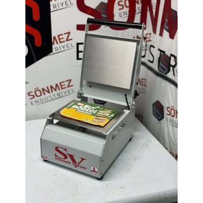 Sönmez Vakum Karton Tabak Yapıştırma Makinesi Su Böreği Döner Paketleme Makinası