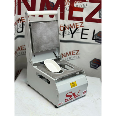 Sönmez Vakum 177 Oval Karton Tabak Kapatma Yapıştırma Makinesi