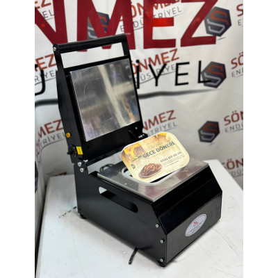 Sönmez Vakum NP-18 Döner Tabağı Kapatma Makinesi Karton Tabak Yapıştırma Makinası