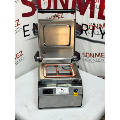 Sönmez Vakum 2 Bölmeli Paslanmaz Manuel Kase Kapatma Makinesi