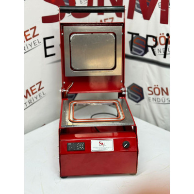 Sönmez SV 350 Manuel Tekli Kase Tabak Kapatma Makinesi Red