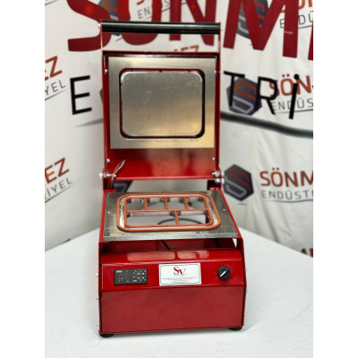 Sönmez Manuel 6 Bölmeli Kahvaltı Tabağı Kapatma Makinesi Red