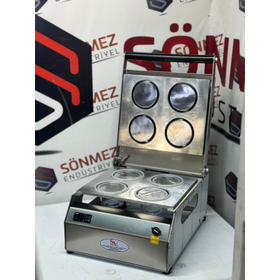 Sönmez Vakum 110*110 Yuvarlak Kase Kapatma Makinesi Tabak Kapatma Makinası 4 Adet