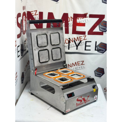 Sönmez Vakum 110*110 Kare Tatlı Tabağı Kapatma Makinesi
