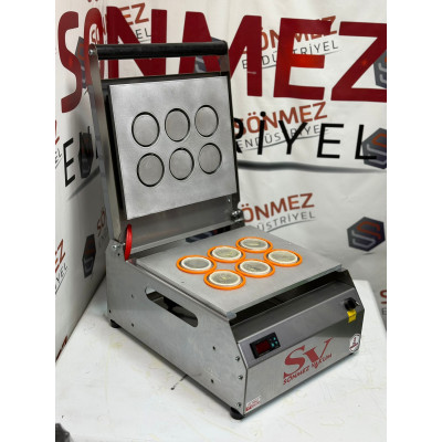 Sönmez Vakum 70 Mm Sos Kabı Yapıştırma Kapatma Makinesi Dürüm Sosu Paketleme Makinası