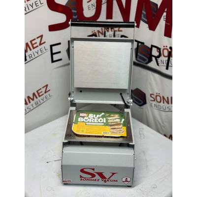 Sönmez Vakum Karton Tabak Yapıştırma Makinesi Su Böreği Döner Paketleme Makinası