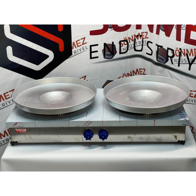 Paslanmaz Çiftli Tantuni Ocağı 60*120 Cm Özel Üretim Tepsi Dahil Özel