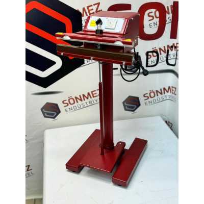 Sönmez Vakum Pedallı 35 Cm Pro Naylon Poşet Yapıştırma Makinesi Yerli Üretim Red