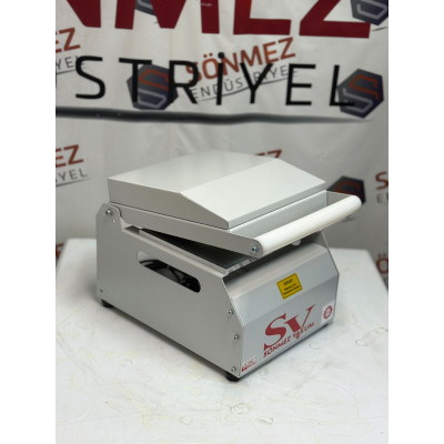Sönmez Vakum 20 Cm Yuvarlak Karton Tabak Kapatma Makinesi Salata Makarna Paketleme Makinesi