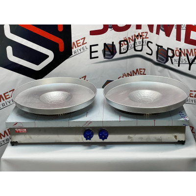 Paslanmaz Çiftli Tantuni Ocağı 60*120 Cm Özel Üretim Tepsi Dahil Özel