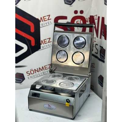 Sönmez Vakum 110*110 Yuvarlak Kase Kapatma Makinesi Tabak Kapatma Makinası 4 Adet