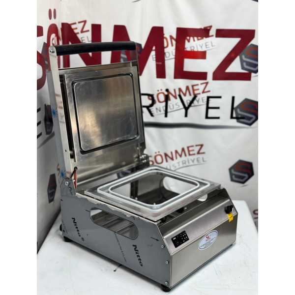 Sönmez Vakum Büyük Küvet Tabak Kapatma Makinesi 325*265 Küvet Tabak Yapıştırma Makinası