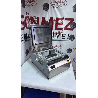 Sönmez Vakum Büyük Küvet Tabak Kapatma Makinesi 325*265 Küvet Tabak Yapıştırma Makinası