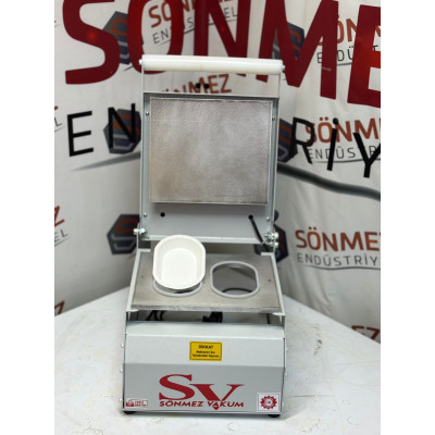 Sönmez Vakum 177 Oval Karton Tabak Kapatma Yapıştırma Makinesi