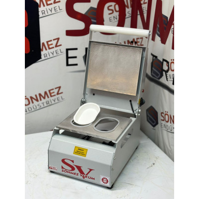 Sönmez Vakum 177 Oval Karton Tabak Kapatma Yapıştırma Makinesi
