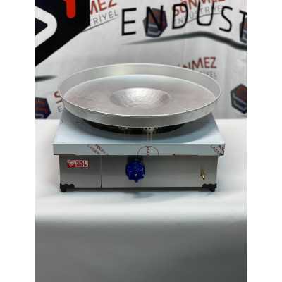 Paslanmaz Tantuni Ocağı 50*50 Cm Tepsi Dahil - Doğal Gazlı