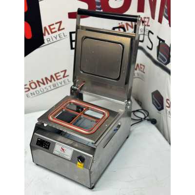 Sönmez Vakum 4 Bölmeli Paslanmaz Manuel Kase Kapatma Makinesi